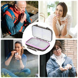 Pill Container Large Capacity Compact Medicine Box Pills Organization Supplies For Schoolbag Shoulder Bag Purse Backpack
