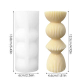 Pillar Candle Mold  Vintage Striped Geometric Roman Colum Candle Mold Creative DIY Epoxy Resin Casting Unique Candle Molds