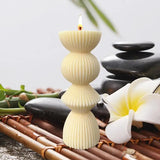 Pillar Candle Mold  Vintage Striped Geometric Roman Colum Candle Mold Creative DIY Epoxy Resin Casting Unique Candle Molds