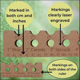 Planting Template Wooden Tool Ruler For Precise Planting Reusable Wood Planting Spacer Planting Tool For Gardens Outdoor Raised