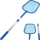 Pool Skimmer Net Telescopic Aluminum Pole Fruit Picker With Medium Fine Mesh Cleaning Net Equipment for Ponds Fish Tank Fountain