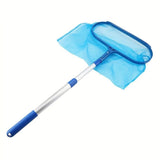 Pool Skimmer Net Telescopic Aluminum Pole Fruit Picker With Medium Fine Mesh Cleaning Net Equipment for Ponds Fish Tank Fountain