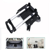 Portable 4/5 Wheel Trolley Rack Aluminum Alloy Foldable Pullling Rod Carrier for Student Backpack Pet Bag Load Bearing 15kg