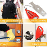 Portable Door Lock Metal Security Lock Burglar Alarm Door Lock For Home Room Travel Accommodation Hotel Apartment