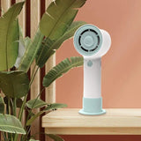 Portable Fan Small Desk Fan USB Rechargeable Mute Fan Handheld 3 Wind Speed Adjustable For Outdoor Indoor Commute Office Travel