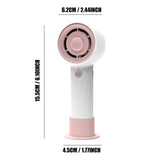 Portable Fan Small Desk Fan USB Rechargeable Mute Fan Handheld 3 Wind Speed Adjustable For Outdoor Indoor Commute Office Travel