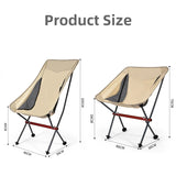 Portable Folding Camping Chair Outdoor Moon Chair Collapsible Foot Stool for Hiking Picnic Fishing Chairs Seat Tools