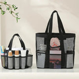 Portable Mesh Toiletries Storage Bag Summer Beach Towels Toy Bath Tote Pouch Quick Dry Underwear Slippers Shower Caddy Organizer