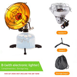 Portable Mini Heater Outdoor Camping Gas Heater Warm Tool Camping Windproof Stainless Steel Gas Butane Heater With Storage Box