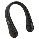 Portable Neck Fan Small Hands-Free Fan USB Powered Cooling Fans 5 Wind Speed For Men Women Travel Hiking Cycling Outdoors