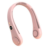 Portable Neck Fan Small Hands-Free Fan USB Powered Cooling Fans 5 Wind Speed For Men Women Travel Hiking Cycling Outdoors