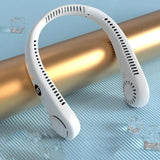 Portable Neck Fan Small Hands-Free Fan USB Powered Cooling Fans 5 Wind Speed For Men Women Travel Hiking Cycling Outdoors
