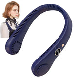 Portable Neck Fan Small Hands-Free Fan USB Powered Cooling Fans 5 Wind Speed For Men Women Travel Hiking Cycling Outdoors