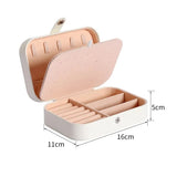 Portable Travel Jewelry Box Necklace Earrings Ring Jewelry Organizer Display Pu Leather Storage Large Capacity Jewelry Case