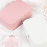 Portable Travel Jewelry Box Necklace Earrings Ring Jewelry Organizer Display Pu Leather Storage Large Capacity Jewelry Case