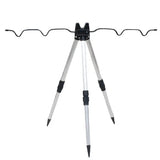 Practical Aluminum Alloy Telescopic 4 Groove Fishing Rod Holder Collapsible Tripod Stand Sea Fishing Pole Bracket Fishing Tool