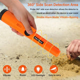 Professional Smart Metal Detector IP68-Pointer Waterproof 360° Side-Scan Underground Metal Analyzer for Adventure Treasure Hunt