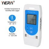 Professional USB Temperature & Humidity Data Logger -30~60℃&0~85%RH Indicator Light Alarm for Warehouse Transport Laboratory Etc