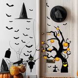 Pumpkin Window Stickers Horrible Self-adhesive Door Decals Party Supplies For Living Room Bedroom Home And Apartment