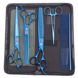 Purple Dragon 8 Inch Dog Grooming Scissors Thinning Shears Professional Cat Pet Scissors Hair Comb Cutting High Quality Z3015-b