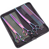 Purple Dragon 8 Inch Dog Grooming Scissors Thinning Shears Professional Cat Pet Scissors Hair Comb Cutting High Quality Z3015-b