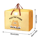 Quilt Storage Bag Heavy-Duty Bedding Organizer Bag Home Wardrobe Closet Storage Containers For Duvet Cover Pillow Bed Linen