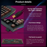 REDRAGON AMSA K592 USB Mechanical Gaming Keyboard Blue Switch Led Backlit 104 Keys for Computer PC Laptop Gamer