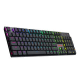 REDRAGON APAS K535-KB RGB USB Mini Slim Ultra-Thin Designed Wired Mechanical Gaming Keyboard Blue Switch 104 Keys for Compute PC