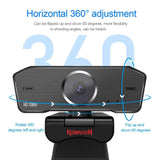 REDRAGON GW800 HITMAN USB HD Webcam Built-in Microphone Smart 1920 X 1080P 30fps Web Cam Camera for Desktop Laptops PC Game
