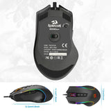 REDRAGON Predator M612 USB Wired RGB Gaming Mouse 8000 DPI Programmable Game Mice Backlight Ergonomic for Computer PC Laptop