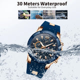 REWARD Fashion Mens Wrist Watches with Date Waterproof Chronograph Luminous Sport Quartz Watches for Men