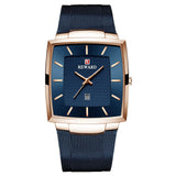 REWARD Square Watch for Men Fashion Business Wrist Watches with SEIKO Movement Date Waterproof Mens Watches Gold Black Blue