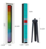 RGB Pickup Lamp Atmosphere Lamp Desktop Audio Voice Control Music 3D Atmosphere Car Colorful Pickup Rhythm Lamp