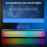 RGB Wireless Bluetooth Speaker Double Speaker High Volume Subwoofer 3D Stereo Luminous Desktop Computer Sound