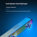 RGB Wireless Bluetooth Speaker Double Speaker High Volume Subwoofer 3D Stereo Luminous Desktop Computer Sound