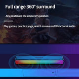 RGB Wireless Bluetooth Speaker Double Speaker High Volume Subwoofer 3D Stereo Luminous Desktop Computer Sound