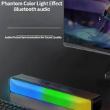 RGB Wireless Bluetooth Speaker Double Speaker High Volume Subwoofer 3D Stereo Luminous Desktop Computer Sound