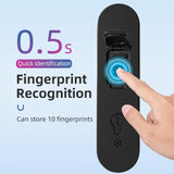 ROCKBROS Bicycle Lock Smart Fingerprint Bluethooth Lock Alloy Material USB Charging U-Shape Waterproof Durable Bike Accessories
