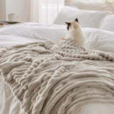 Rabbit Fluffy Blanket Sofa Blanket Casual Blanket