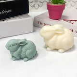 Rabbit Silicone Mold 3D DIY Rabbit Mold For Resin Rabbit Epoxy Chocolate Molds Creative Silicone Fondant Mold For Baking Pudding