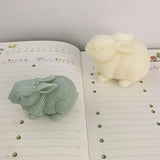 Rabbit Silicone Mold 3D DIY Rabbit Mold For Resin Rabbit Epoxy Chocolate Molds Creative Silicone Fondant Mold For Baking Pudding
