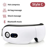 Rechargeable Smart Eye Massager Facial Massage Bluetooth Music Foldable Air Pressure Heating Massage Relaxation