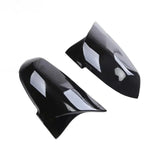Replaceable Cowhorn Reverse Rearview Mirror Shell With Carbon Grain Painted Bright Black Suitable For Bmw 1 2 3 4 Series F20 F30