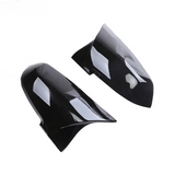 Replaceable Cowhorn Reverse Rearview Mirror Shell With Carbon Grain Painted Bright Black Suitable For Bmw 1 2 3 4 Series F20 F30