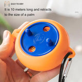 Retractable Clothes Line Outdoors 10m Portable Washing Drying Wind Anti-Skid Line With 20pcs Clothespins Outdoor Favors