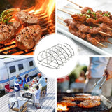 Rib Racks For Grilling Stainless Steel Steak Roast Rack For Outdoor Grill Rack For Slow Cook Picnic Camping Barbecue Indoor