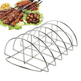 Rib Racks For Grilling Stainless Steel Steak Roast Rack For Outdoor Grill Rack For Slow Cook Picnic Camping Barbecue Indoor