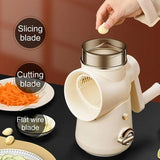 Rotary Grater Slicer Manual Chopper Slicer With Crank And 3 Interchangeable Cutting Devices Kitchen Supplies For Vegetables