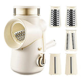 Rotary Grater Slicer Manual Chopper Slicer With Crank And 3 Interchangeable Cutting Devices Kitchen Supplies For Vegetables