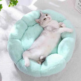 Round Flower Dog Bed for Small Large Dogs Soft Cat Mat Pet Deep Sleep Cushion Winter Warm Puppy Kennel Nest Dog Basket